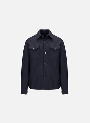 Shirt jacket pressed wool