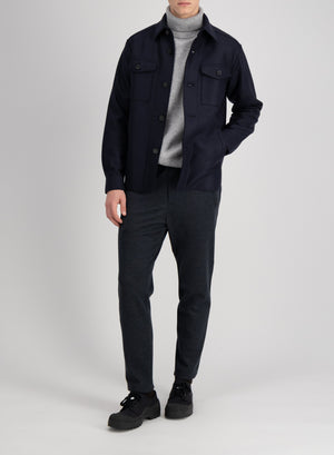 Shirt jacket pressed wool