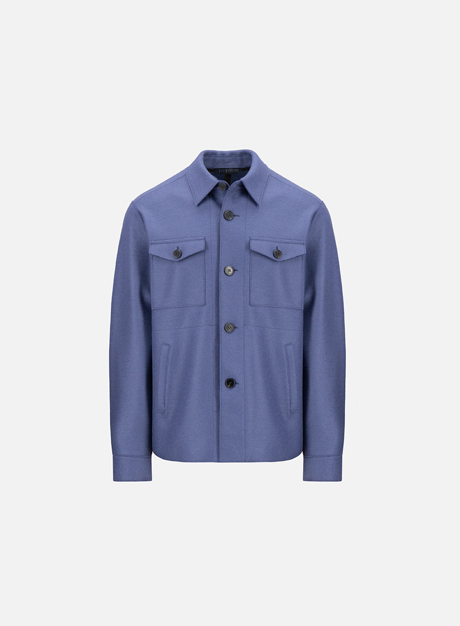 Shirt jacket pressed wool