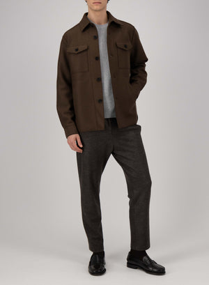 Shirt jacket pressed wool