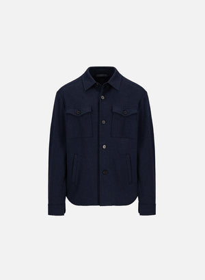 Shirt jacket mini twill