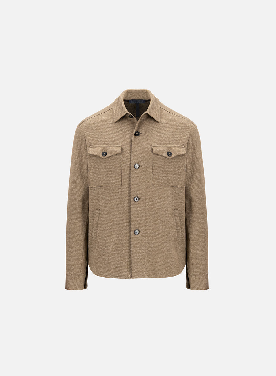 Shirt jacket mini twill