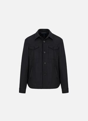 Shirt jacket superfine merino