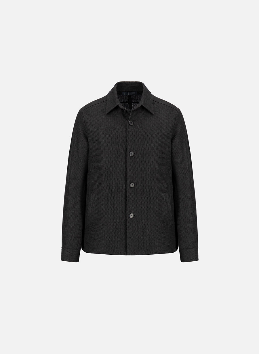 shirt jacket linen honeycomb