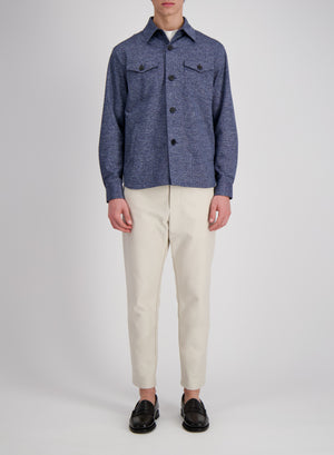 Shirt jacket linen blend