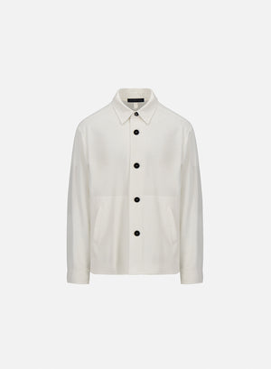 Shirt jacket honeycomb crafted with a Loro Piana fabric