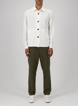 Shirt jacket honeycomb crafted with Loro Piana fabric