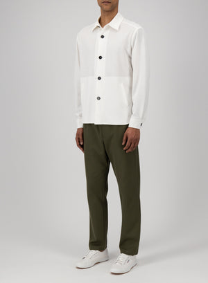 Shirt jacket honeycomb crafted with Loro Piana fabric