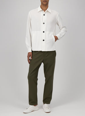 Shirt jacket honeycomb crafted with Loro Piana fabric