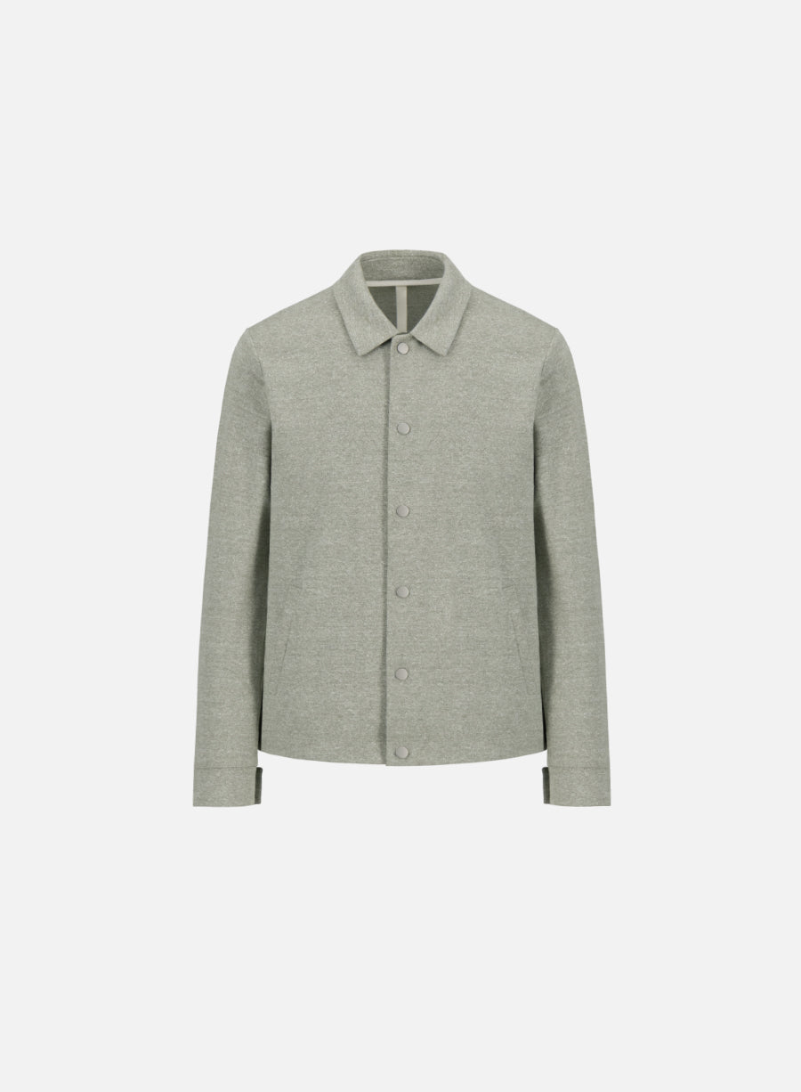 coach jacket cotton linen melange