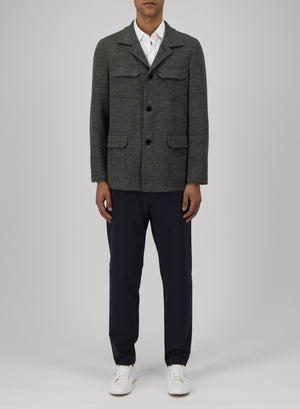 safari jacket hopsack crafted with Loro Piana fabric