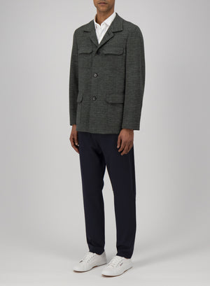 safari jacket hopsack crafted with Loro Piana fabric