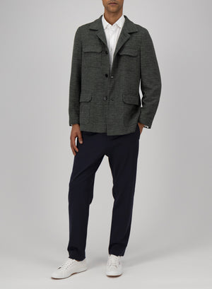 safari jacket hopsack crafted with Loro Piana fabric