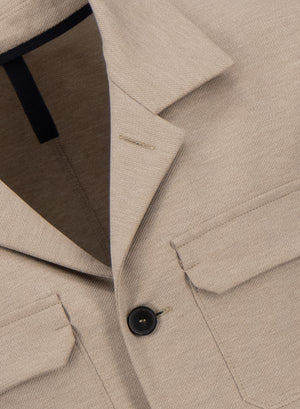 safari jacket diagonal crafted with Loro Piana fabric