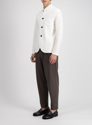 Nehru jacket linen honeycomb