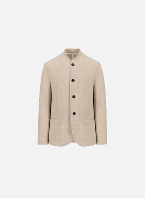 Nehru jacket bicolour frisé