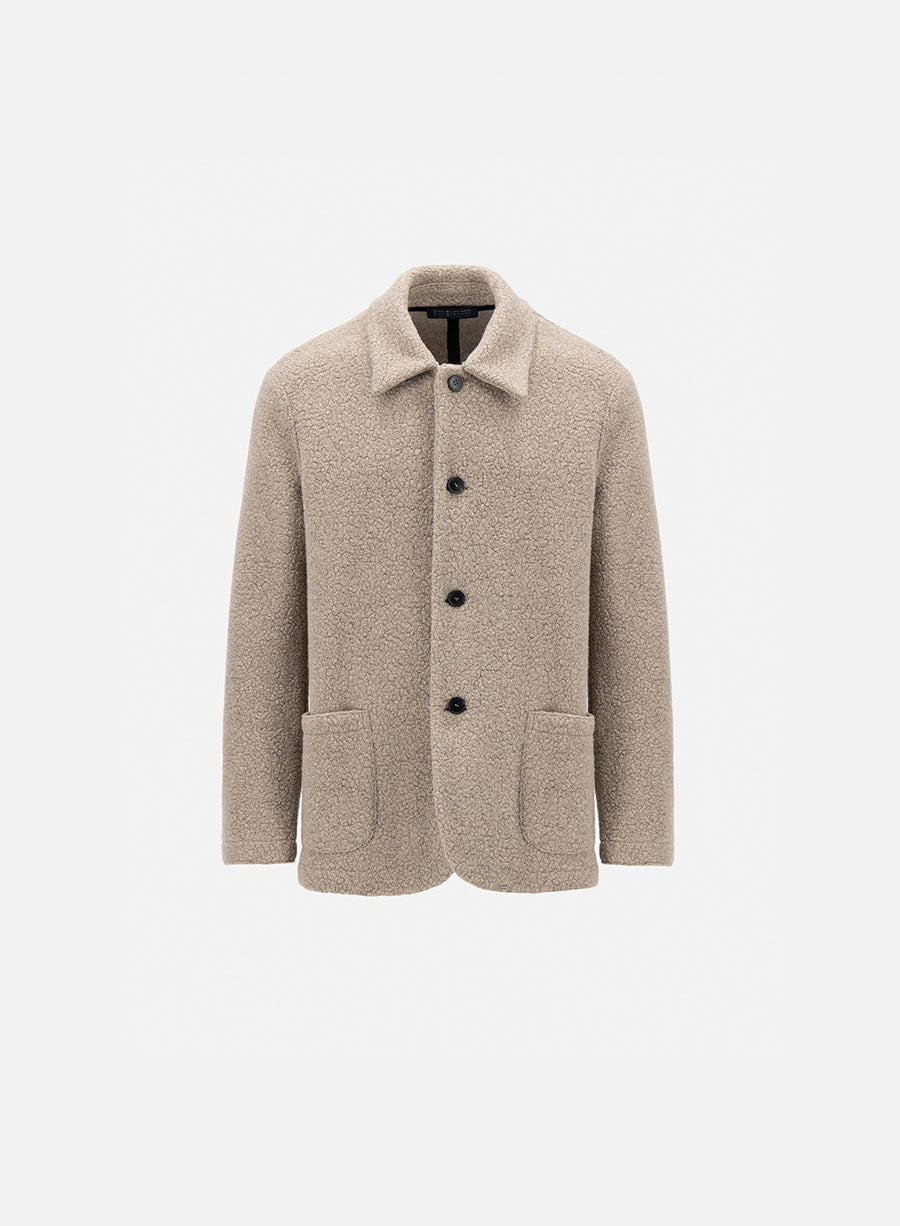 Dropped shoulder jacket bouclé