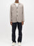 Dropped shoulder jacket linen blend