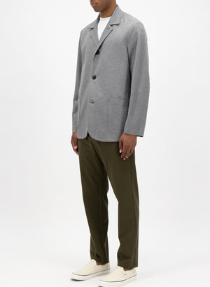 Dropped shoulder jacket honeycomb crafted with a Loro Piana fabric