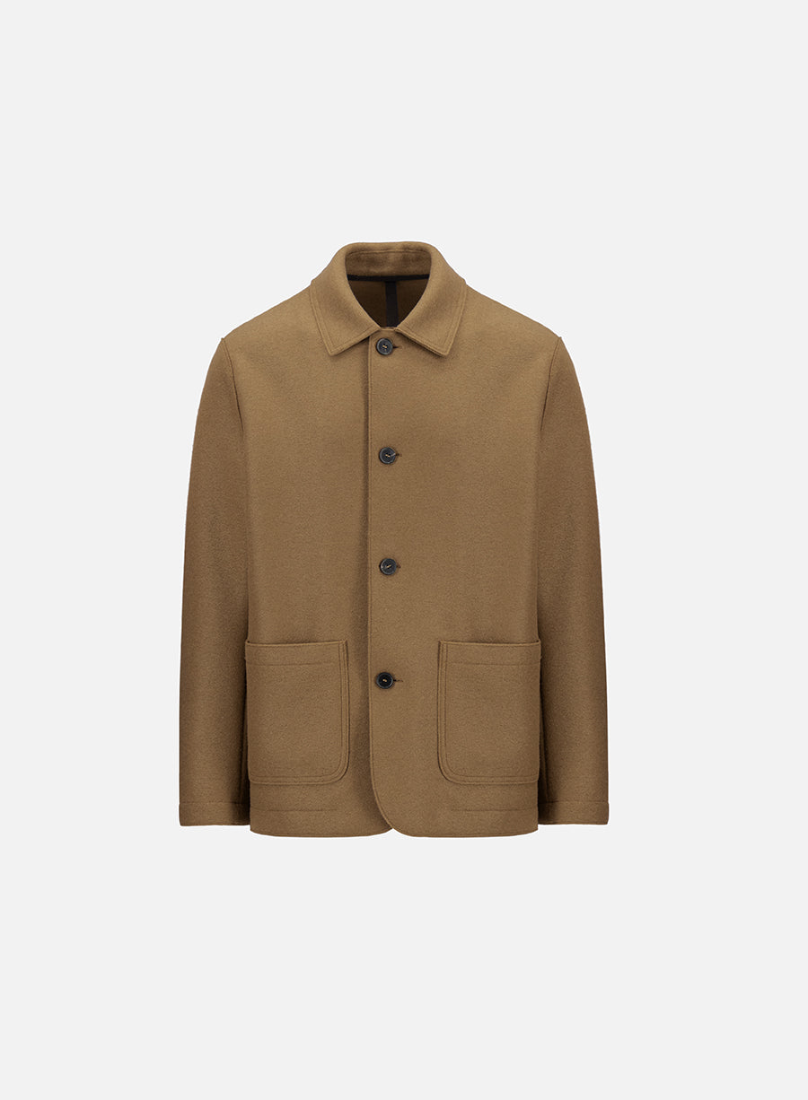 Utility jacket pressed wool