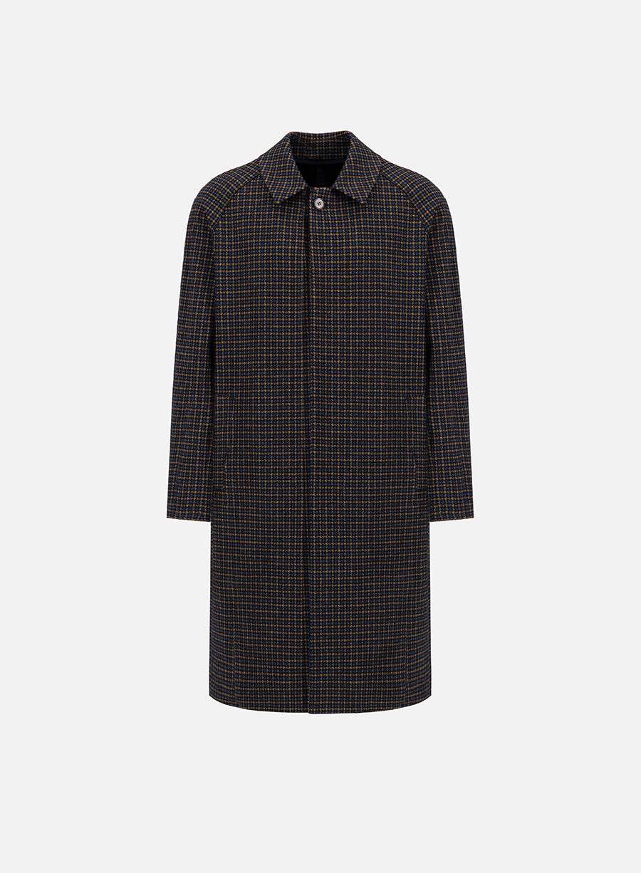 Fly front balmacaan tattersall