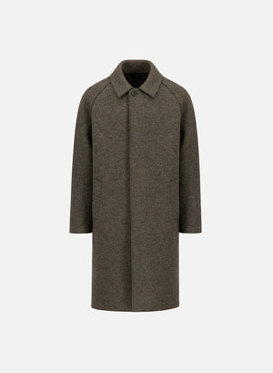 Fly front balmacaan boiled wool