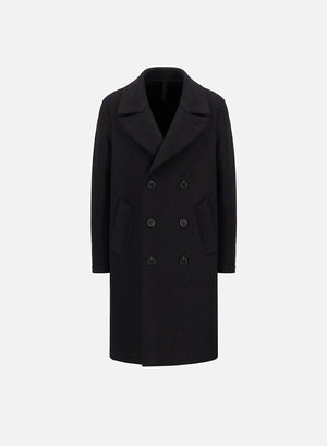 Long peacoat boiled wool
