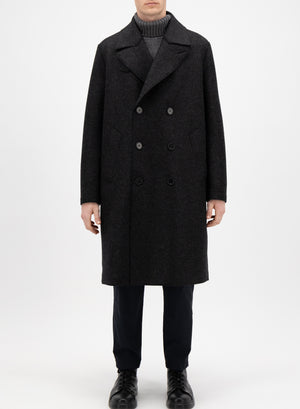 Long peacoat pressed wool