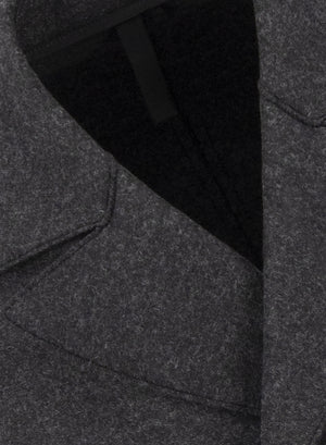 Long peacoat pressed wool