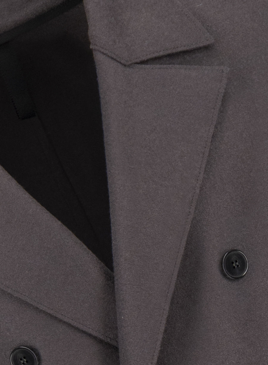 Oversized coat pressed wool