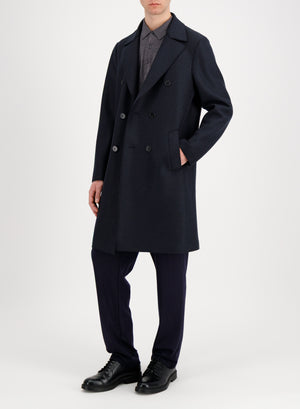 Oversized coat pressed wool