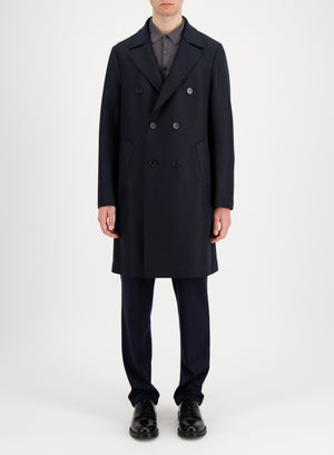 Oversized coat pressed wool