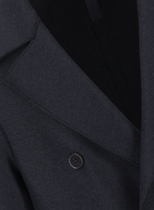 Oversized coat pressed wool
