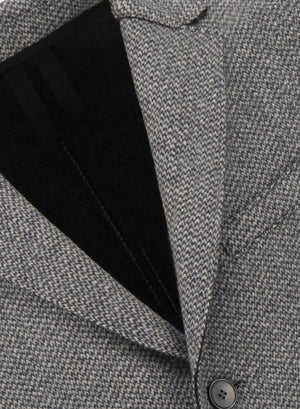 Boxy coat patterned cashmere blend