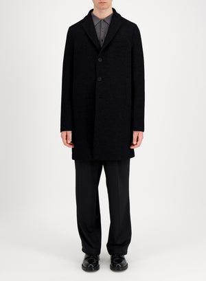 Boxy coat boiled wool