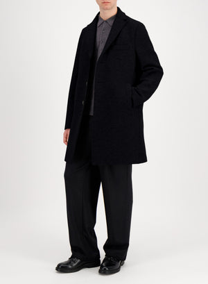 Boxy coat boiled wool