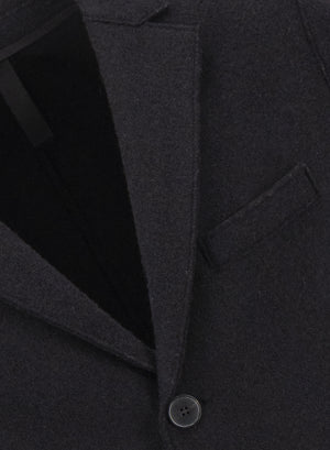 Boxy coat boiled wool