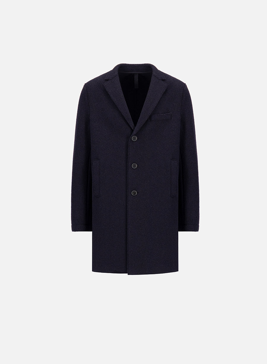 Boxy coat boiled wool