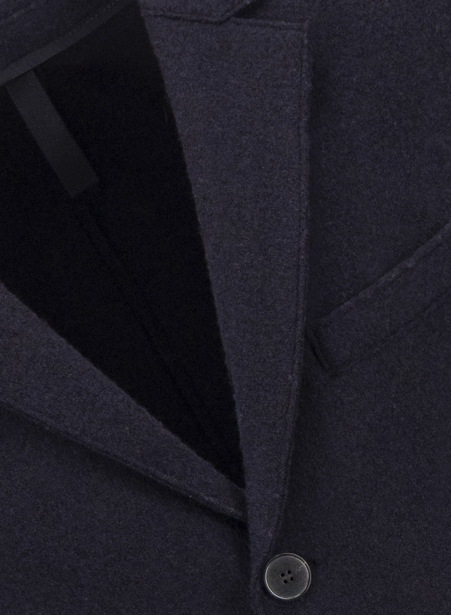 Boxy coat boiled wool