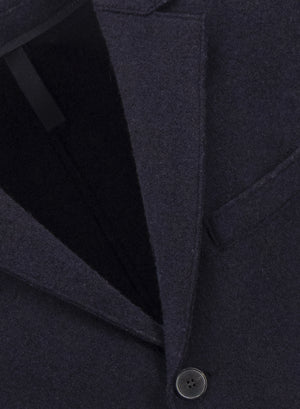 Boxy coat boiled wool