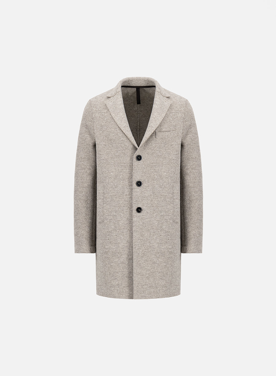 Boxy coat boiled wool