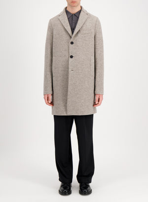 Boxy coat boiled wool