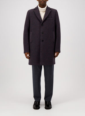 Boxy coat boiled wool