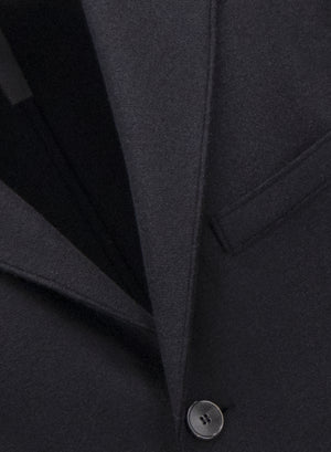 Boxy coat pressed wool