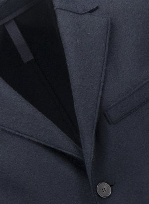 Boxy coat pressed wool