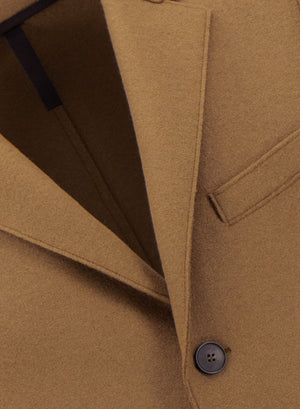 Boxy coat pressed wool