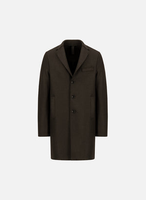 Boxy coat pressed wool