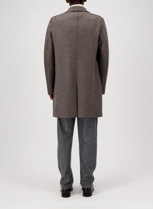 Boxy coat pressed wool