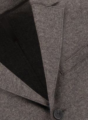 Boxy coat pressed wool