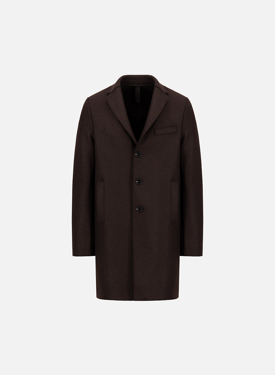 Boxy coat pressed wool